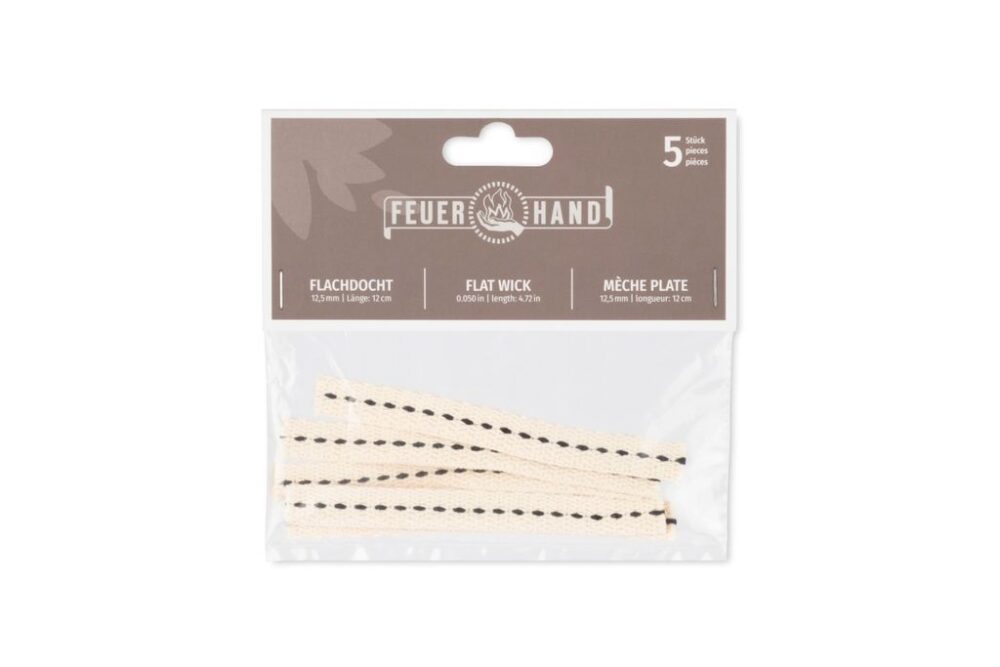 Flat Wick 12 cm for Feuerhand 276 (5 pcs